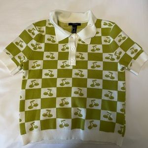 Cherry Polo Top